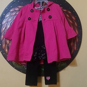 3pc set XOXO baby girl's sz.24 mos. Pink and black